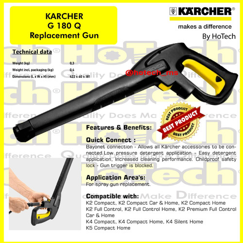 Karcher G 180 Q | G180Q Quick Connect Trigger Gun For K2-K7