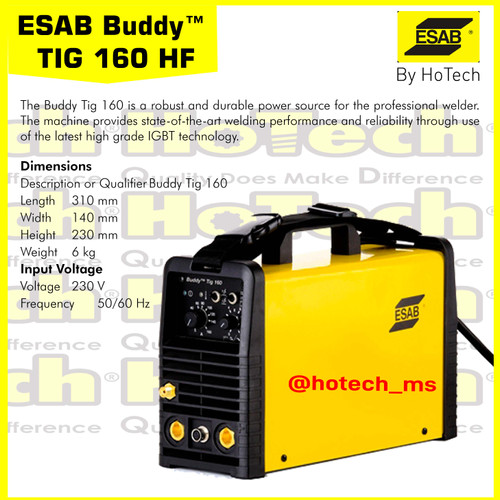 ESAB Welding Machine TIG Mesin Las | Buddy TIG 160 | Rogue ET 180i PRO