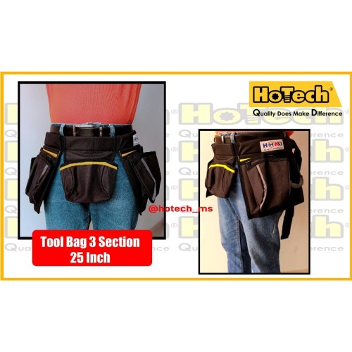 Tas Pinggang Kerja Mekaniik | Tool Bag 3 Section Size 25 Inch | HOKKI