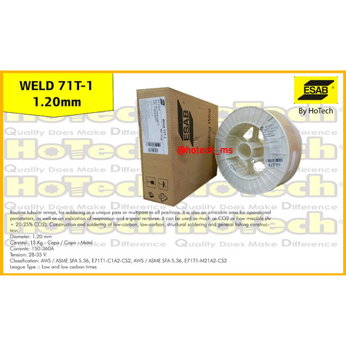 ESAB | MIG Wire | Kawat Las Wire | WELD E71T-1C | Dia 1.2 mm x 15 Kgs