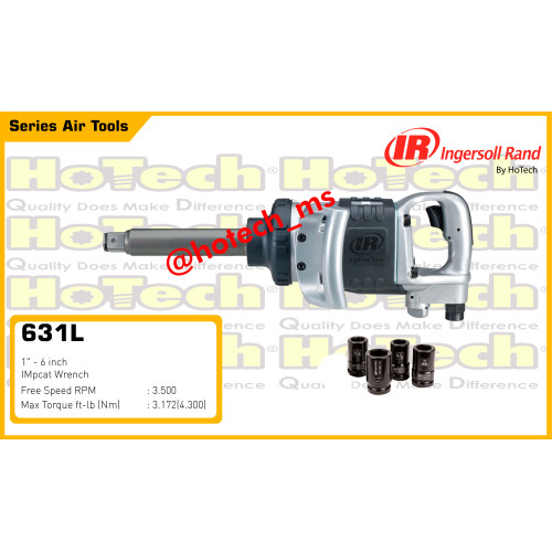 Ingersoll Rand 631L | Long Arm Impact Wrench 1" Sq | IR 631 L | IR 631