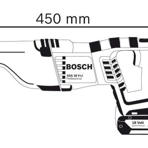 BOSCH GSA 12 V-LI (SOLO) | Mesin Gergaji Cordless Sabre Saw-Unit Only