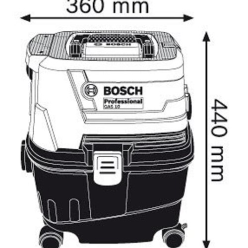 Bosch Wet & Dry Vacuum Cleaner Heavy Duty GAS 15 Professiona 10L 1100W