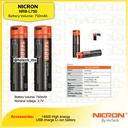 NICRON NRB-L750 |Rechargeable 14500 Li-ion Battery w/ USB Hole