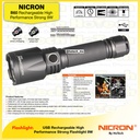 NICRON B60 Flashlight | USB Rechargable Strong Flash Light ( 9W )