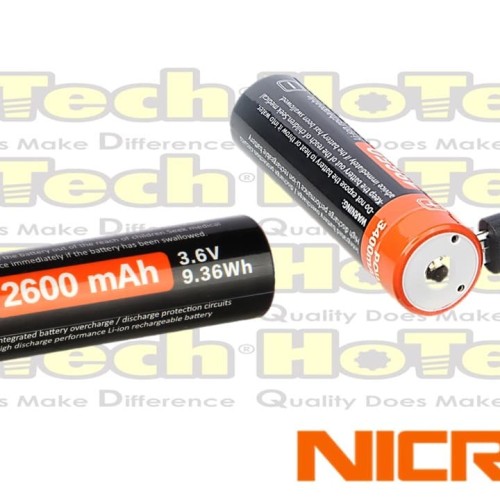 NICRON NRB-L2600 | Rechargeable 18650 Li-ion Battery w/ USB Hole