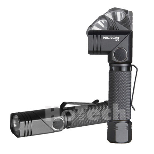 NICRON B 74 | Rechargeable Twist Flashlight With Magnet