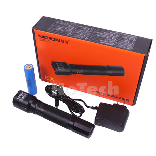 NICRON EXB90 | Rechargeable Aluminium Flash light | 200Lumen EXB90