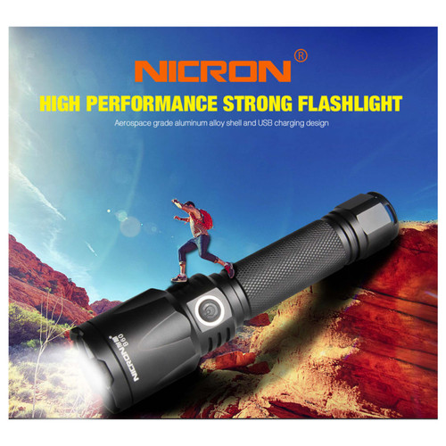 NICRON B60 Flashlight | USB Rechargable Strong Flash Light ( 9W )