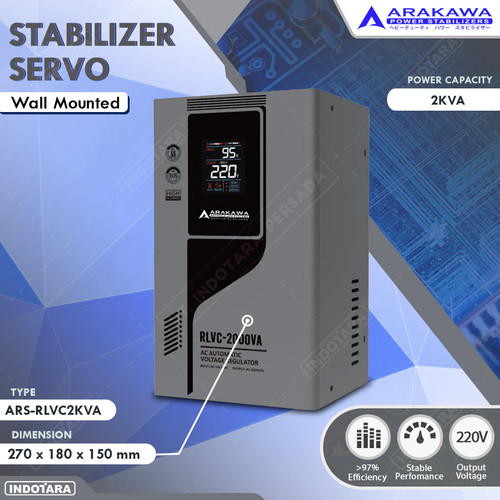 Stabilizer Arakawa 1 - 15 KVA Digital Display - Wall Mounted Servo Motor/Soft Start/Regulator