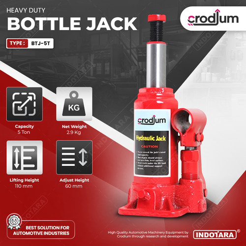 Dongkrak Botol Bottle 3,5,6 Ton Hidrolik Hydraulic Jack Truck Mobil CRODIUM