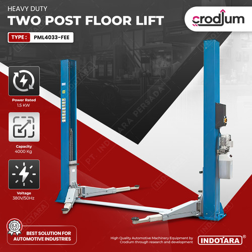 Floor Plate Two Post Lift Mobil 2 Tiang Kapasitas 4-5 Ton CRODIUM