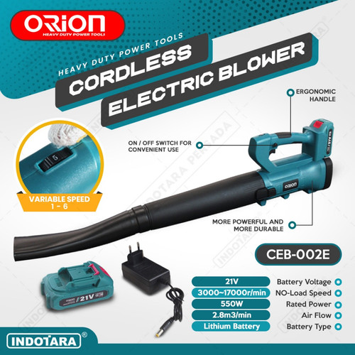 Mesin Blower 21V Baterai Lithium - Orion Cordless Electric Blower