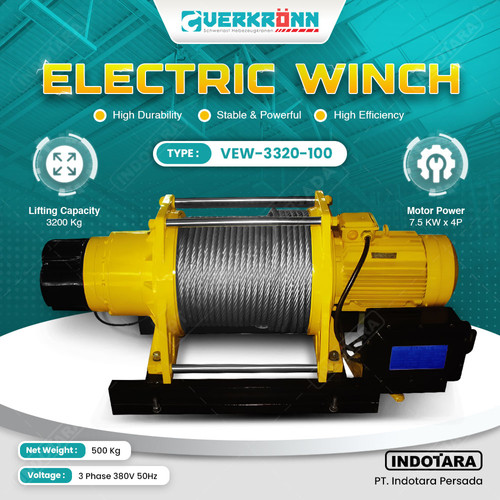 Verkronn Electric Winch Tipe VEW-3220-100 - VEW-3320-100 2.2 & 3.2 Ton