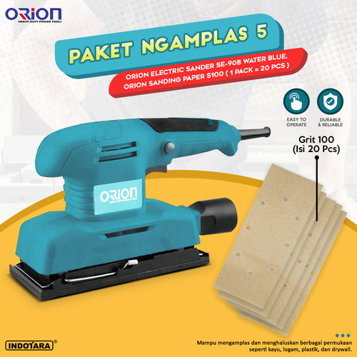 Paket Ngamplas 4-6 - Orion Electric Sander SE-90B - Water Blue