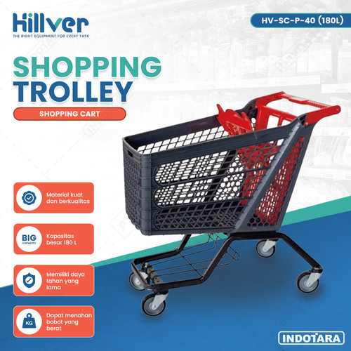 Trolley Belanja Troli Supermarket 180 Liter Hillver