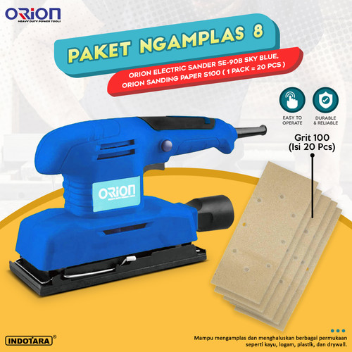 Paket Ngamplas 7-9 - Orion Electric Sander SE-90B - Sky Blue