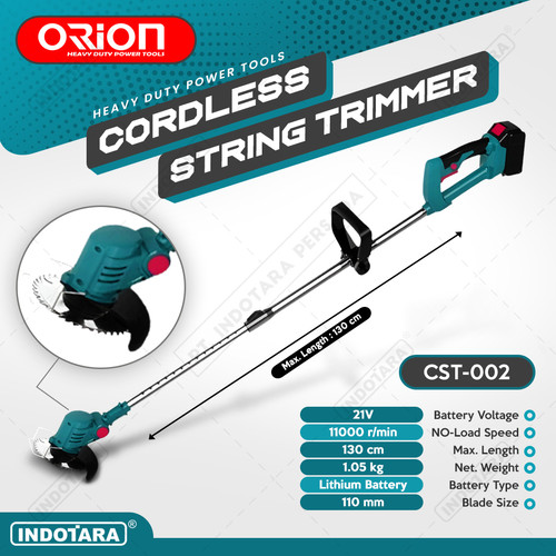 21V Mesin Potong Rumput Orion Cordless Grass Trimmer Pemotong Rumput