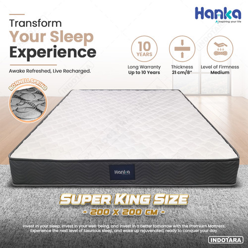 Kasur Spring Bed IN A BOX HANKA MEDIUM Ukuran 200X200 FREE BANTAL