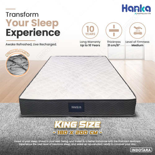 Kasur Spring Bed IN A BOX HANKA MEDIUM Ukuran 180X200 FREE BANTAL