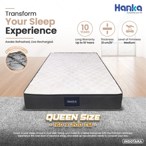 Kasur Spring Bed IN A BOX HANKA MEDIUM Ukuran 160X200 FREE BANTAL