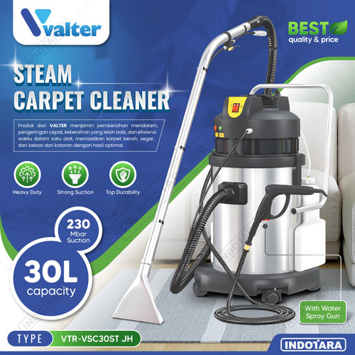 Valter Vacuum Heavy Duty Steam Multifunggsi untuk Karpet, Sofa, Kasur, Tirai, Kursi Mobil
