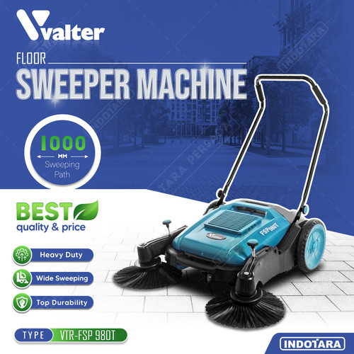 Mesin Pembersih / Penyikat Lantai Manual - Valter Floor Sweeper
