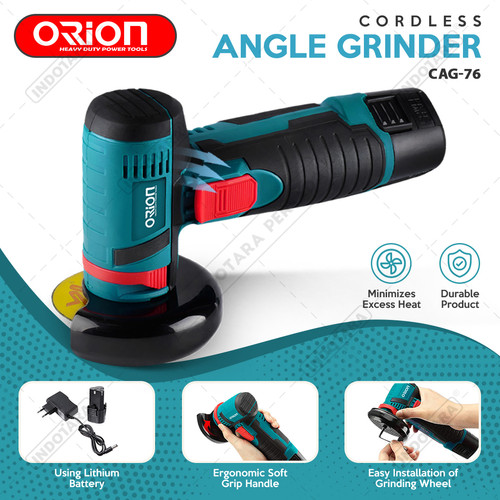 Mesin Gerinda Baterai Tangan / Cordless Angle Grinder Orion CAG-76