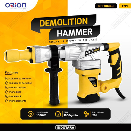 Mesin Jack Hammer Bobok Beton Orion DH-0835B Demolition Hammer DH0835B