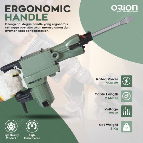 Mesin Jack Hammer Bobok Beton Orion DH-38E Demolition Hammer DH-38E