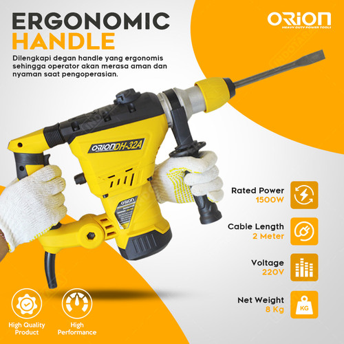 Mesin Jack Hammer Bobok Beton Orion DH-32A Demolition Hammer DH-32A
