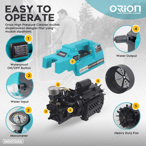 Alat steam cuci motor & mobil Jet Cleaner - Orion SUPERJET100SM Silent