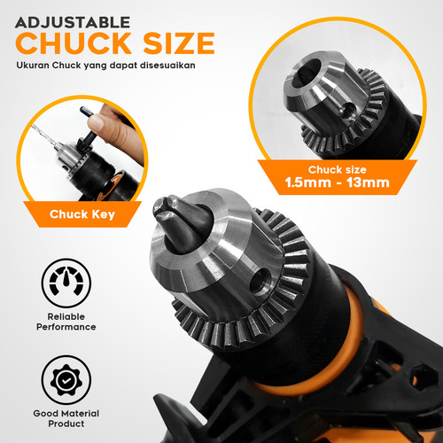 Mesin Bor / Impact Drill Listrik Orion - HD6617P (without BMC box)