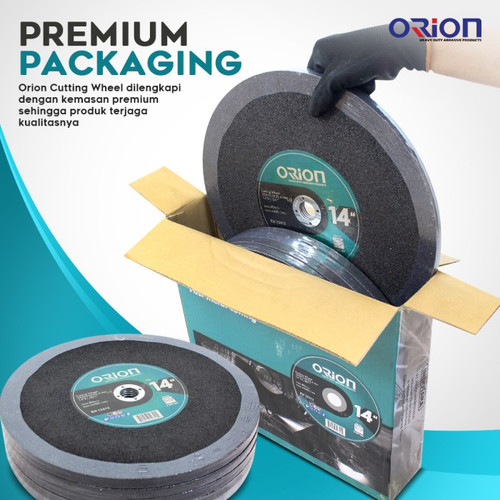 (5 Pcs) Mata Gerinda Potong 14" Cutting Wheel Orion - CW355x3x25.4mm