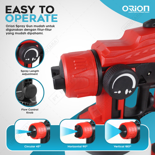 Alat Cat Semprot Spray Gun Dengan Lampu LED - Orion ESG-CX46-380