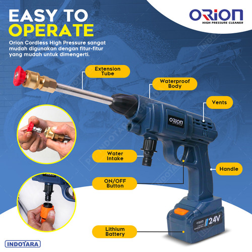 Alat steam cuci motor & mobil Jet Cleaner Baterai - Orion SUPERJET100C