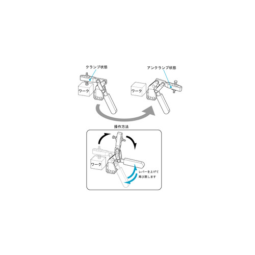 Alat Penjepit KAKUTA Horizontal Handle Toggle Clamp No 82 1.0kN(100kgf) Hold Down Action