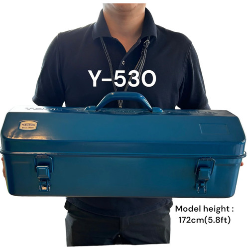 Kotak Perkakas TOYO Y-530 Camber-Top Metal Toolbox Japan Besi 530 x 200 x 180 mm