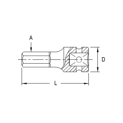 Kunci L Socket Genius Square Drive 1″ Dr. Hex Head Driver 19mm - 36mm (Pilih di Varian)