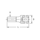 Kunci L Socket Genius Square Drive 1″ Dr. Hex Head Driver 19mm - 36mm (Pilih di Varian)
