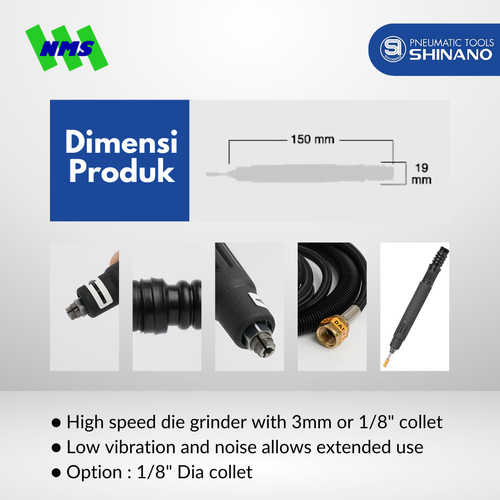 MICRO GRINDER Shinano SI-2051SG Gerinda Angin micro 3mm / 1/8"