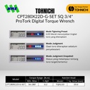 Kunci Torsi Tohnichi CPT280X22D-G-SET SQ 3/4" ProTork Digital Torque Wrench for Tightening 56 - 280Nm / 560 - 2800 kgfcm Include Case Konci Momen CPT