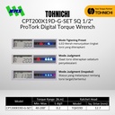 Kunci Torsi Tohnichi CPT200X19D-G-SET SQ 1/2" ProTork Digital Torque Wrench for Tightening 40 - 200Nm / 400 - 2000 kgfcm Include Case Konci Momen CPT