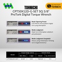Kunci Torsi Tohnichi CPT50X12D-G-SET SQ 3/8" ProTork Digital Torque Wrench for Tightening 10 - 50Nm / 100 - 500kgfcm Include Case Konci Momen CPT