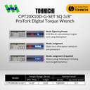 Kunci Torsi Tohnichi CPT20X10D-G-SET SQ 3/8" ProTork Digital Torque Wrench for Tightening 4-20Nm / 40-200 kgfcm Include Case Konci Momen CPT