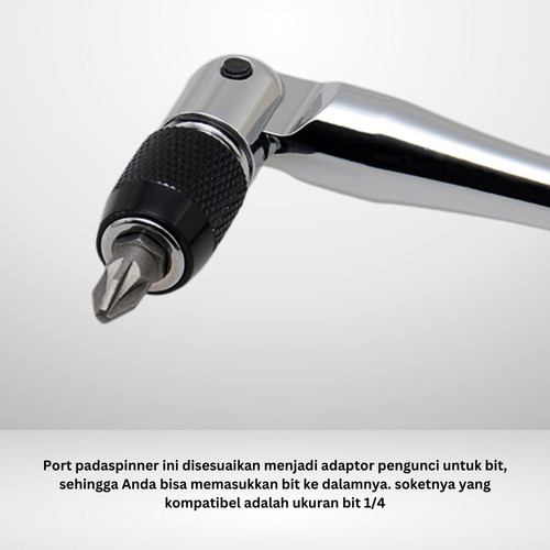 Handle Obeng DEEN DNFBS Flex Bit Spinner Handle - Original Japan
