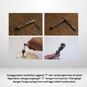 Handle Socket DEEN DNMLH-SQ Multi L-Shaped Handle for Sockets Gagang Soket - Original Japan