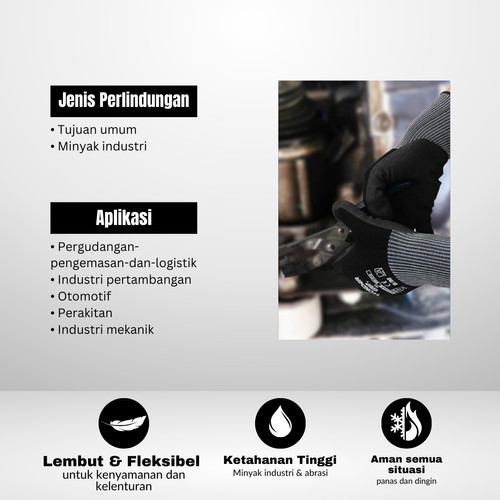 Sarung Tangan Wonder Grip WG-510 Nitrile Glove Tahan Minyak
