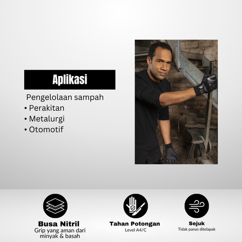 Sarung Tangan Wonder Grip WG-640 Cut Resitant Glove Level C Tahan Gores