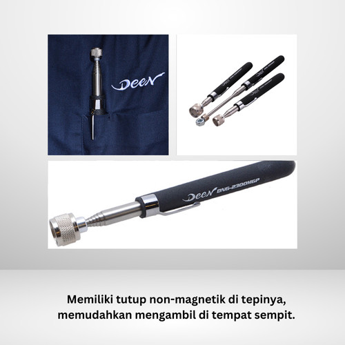 Tongkat Magnet DEEN DNG-2300MGP Magnetic Pickup Tool (Heavy) 23009 Pen Stick Grabber Besi - Original Japan